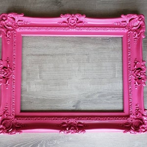 16x20 Hot Pink Ornate Picture Frame, Wall Baroque Ornate Frame for Art,  Canvas, Girls Artwork Design, Colorful Artistic Ideas, Painting Art -   Israel