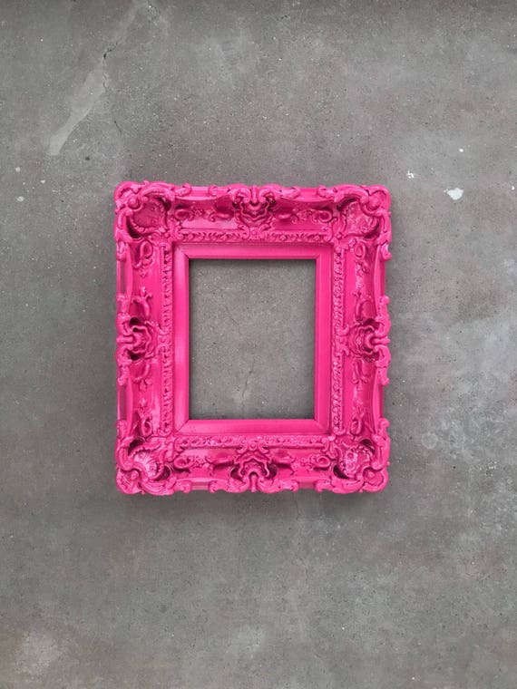 Solid Wood Wide Distressed Berry Pink Picture Frame 