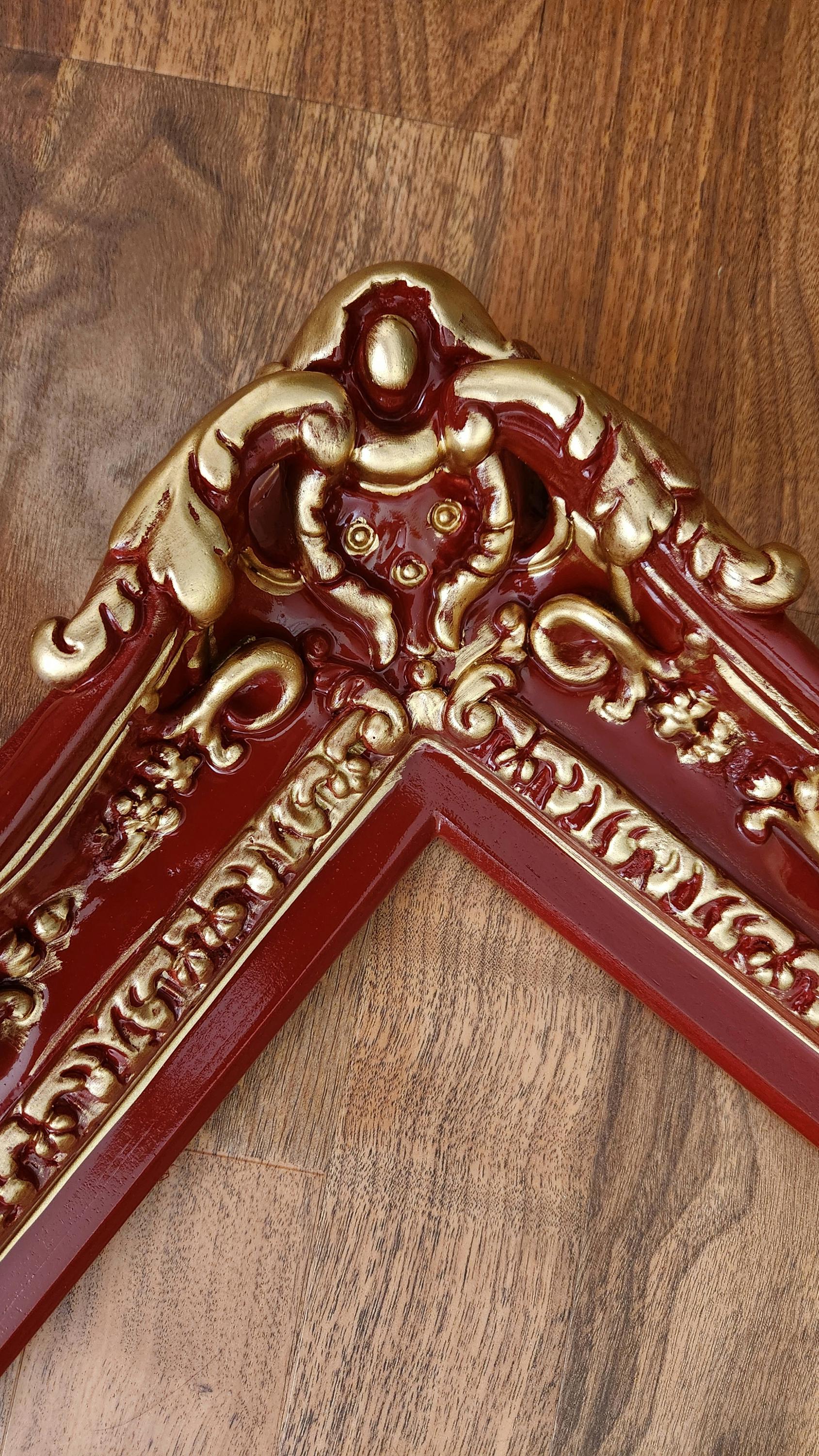 12x16 Red and Gold Ornate Picture Frame: Baroque French Chic  display picture 3