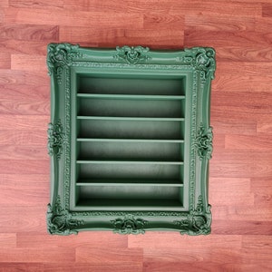 Green Baroque Hanging Display Shelf: Essential Oil, Nail Polish Rack