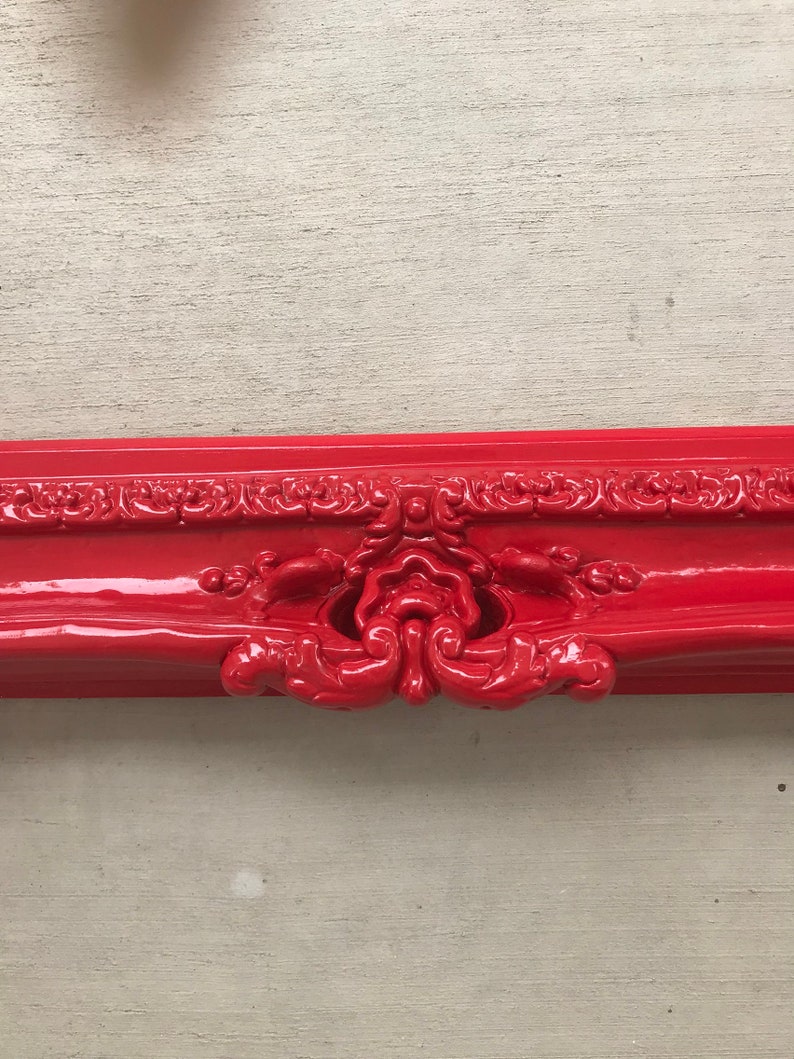 16x20 Christmas Red Frame Baroque Mirror Chic Frame for Etsy