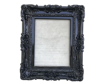 Handmade Black Baroque Frame: Ornate Wall Art, 11x14