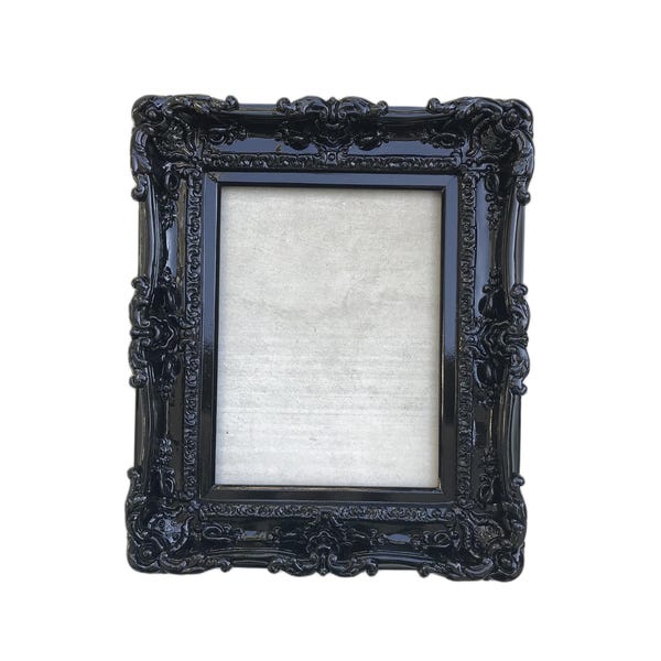 Handmade Black Baroque Frame: Ornate Wall Art, 11x14