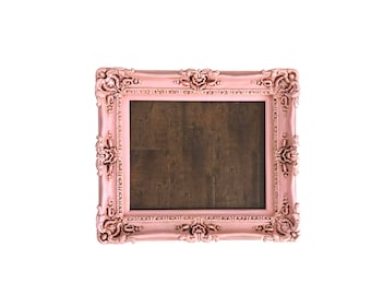 12x16 Vintage Pink Photo Frame: Handmade Ornate Baroque Wall Art