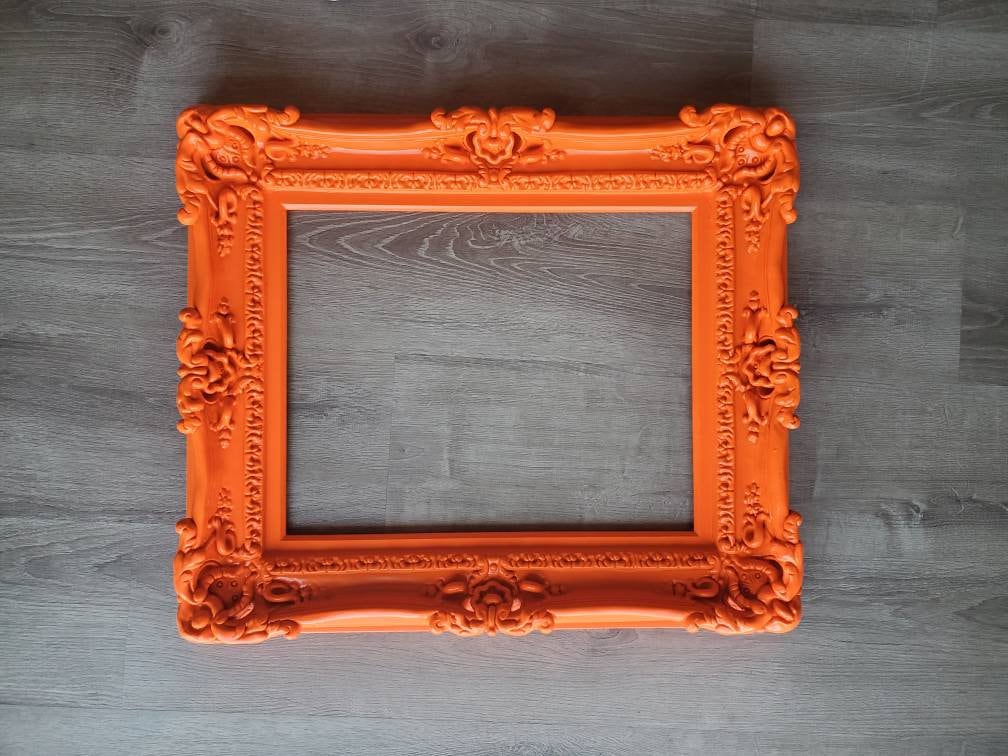 Orange picture frame deals