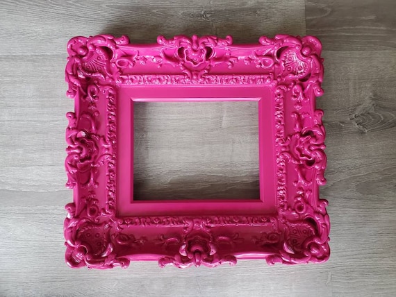 8x10 Vintage Distressed Pink Picture Frame Baroque Ornate Wall