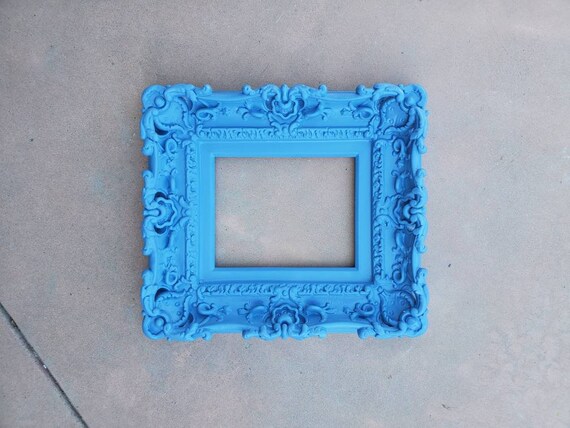 8x10 Blue Photo Frame, Shabby Kids Picture Frame, Baroque
