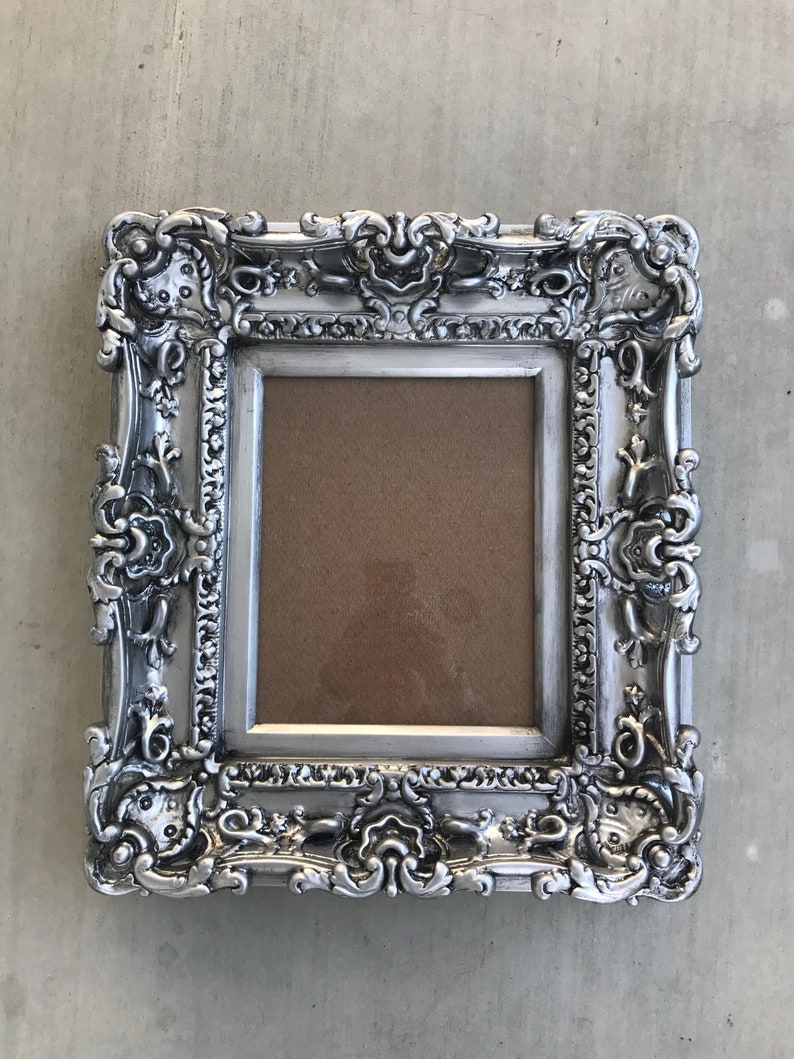 8x10 Antique Silver Frame Style Baroque Frame Picture Frame Etsy