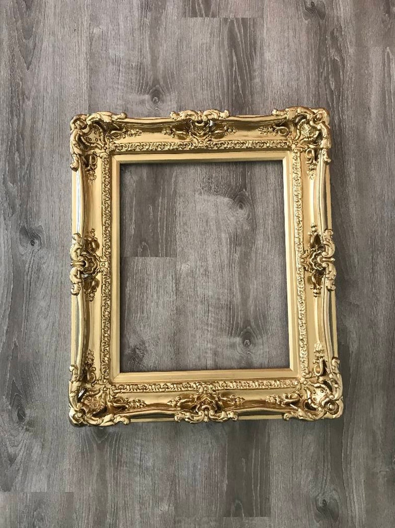 12x16 Shabby Chic Gold Frame French Style Frames Decorative Etsy