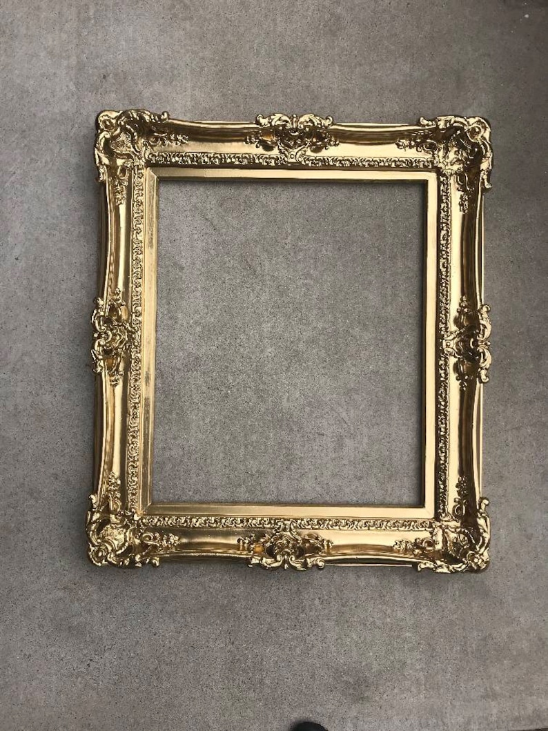 20x24 Gold Frames, Large Ornate Baroque Picture Frame, Classic Victorian Photo Frame, Wedding Frame, Framing Painting Artwork Home Ideas image 3