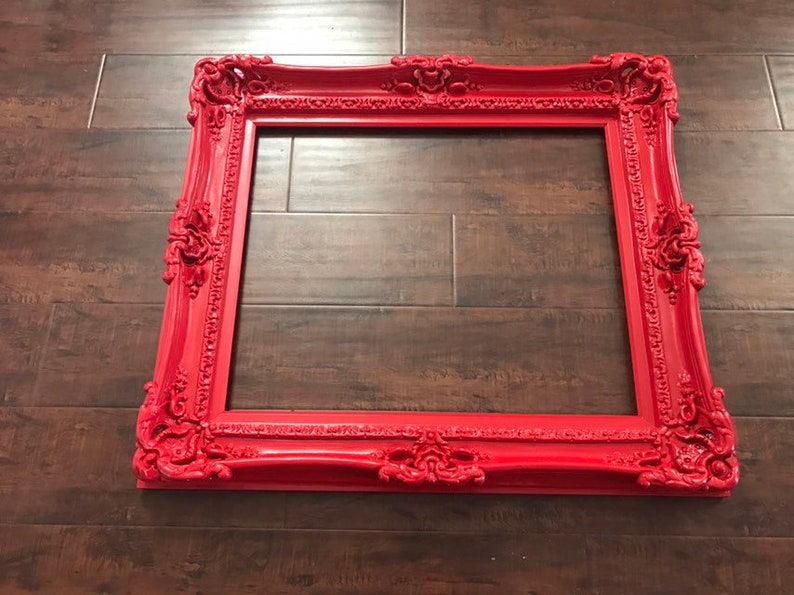 20x24 Red Frame Baroque Mirror Chic For 50