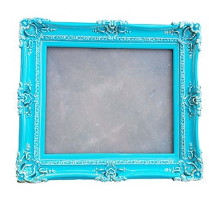 16x20 Turquoise Baroque Picture Frame: Ornate Cottage Chic Decor