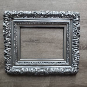 Silver Picture Frame, Ornate Wall Baroque Frame, Frames for Canvas, Art Print, Photo Ideas, Photography, Different Sizes
