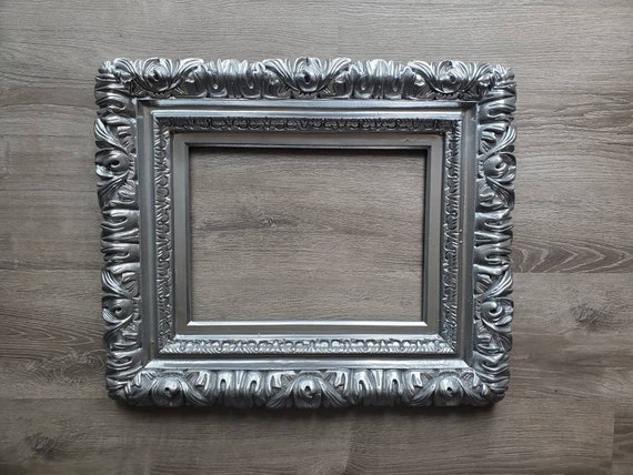 Silver Picture Frame, Ornate Wall Baroque Frame, Frames for Canvas, Art  Print, Photo Ideas, Photography, Different Sizes 