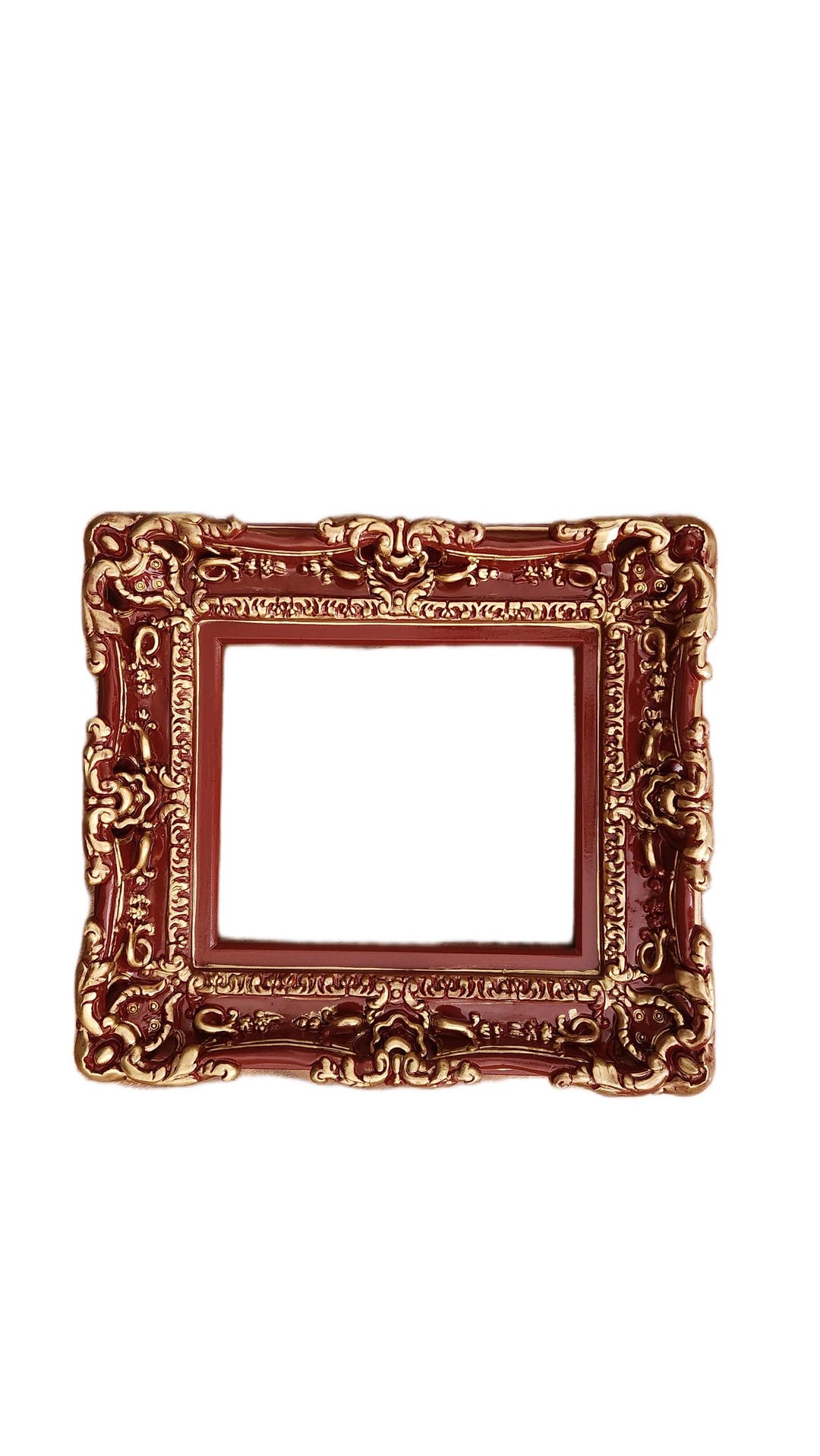 12x16 Red and Gold Ornate Picture Frame: Baroque French Chic Wall Decor ...