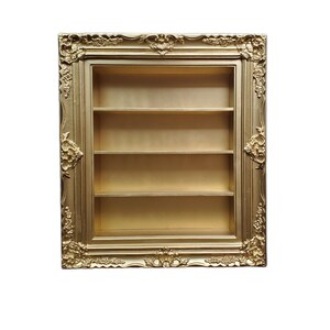 Ornate Gold Wall Frame Shelf: Shabby Chic Hanging Display (20x24) image 1