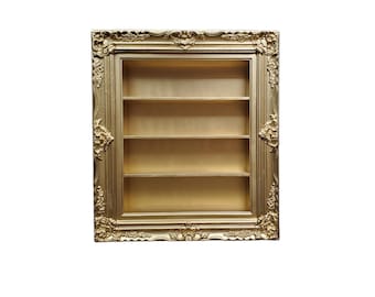 Ornate Gold Wall Frame Shelf: Shabby Chic Hanging Display (20x24)