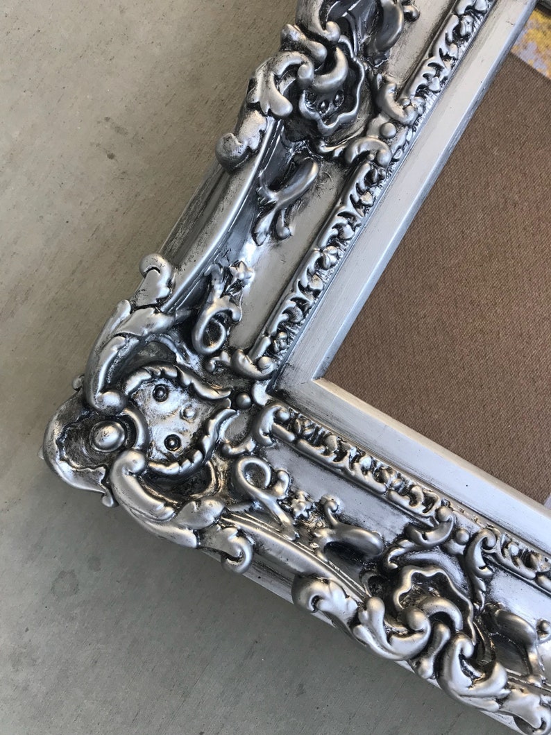 8x10 Antique Silver Frame Style Baroque Frame Picture Frame Etsy