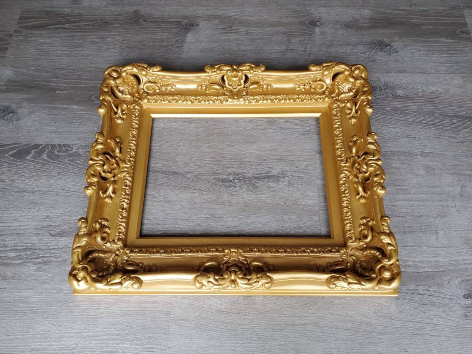12x16 Ornate Matte Gold Frame French Style Frames Decorative Etsy