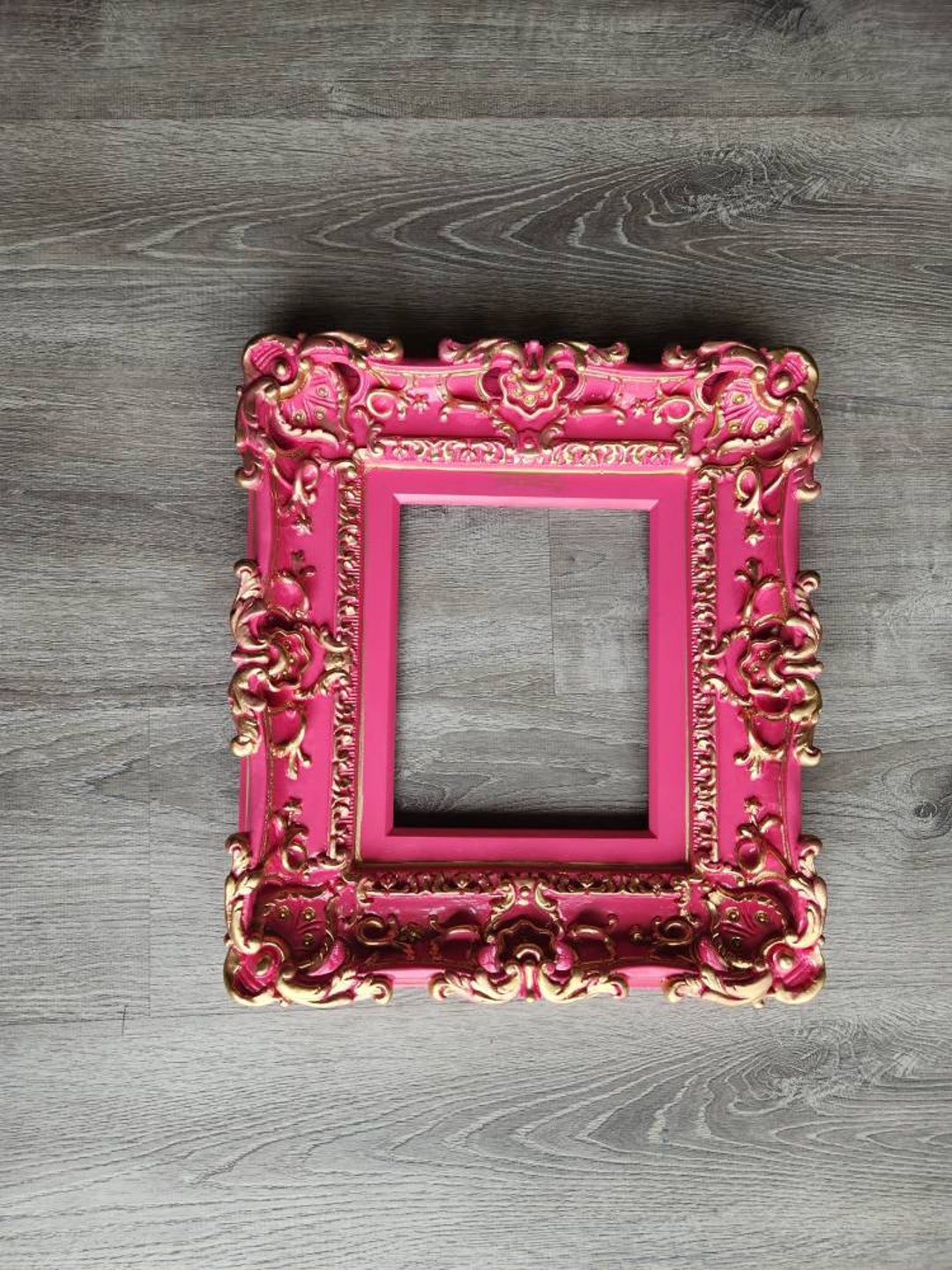 8.5x11 Berry Pink Photo Frame, Baroque Baby Frame, Fancy Picture Frame ...