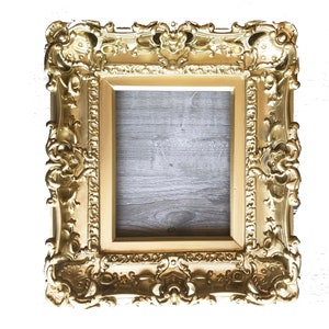8x10 Gold Frame Baroque Style, Fancy Victorian Picture Frame, Art Wall frame, Mid Century Photo Frame, Small Picture Frames, Artwork Print