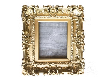 Handmade Gold Baroque Picture Frame: Ornate Victorian Style (8x10)