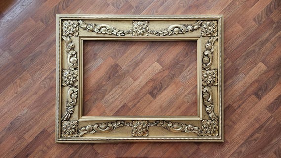 24x36 Handcrafted Wood Frame Luxury Carved Style Frames Finish