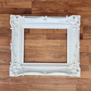 Sale Vintage Style WHITE BAROQUE FRAME Mini Picture Frame