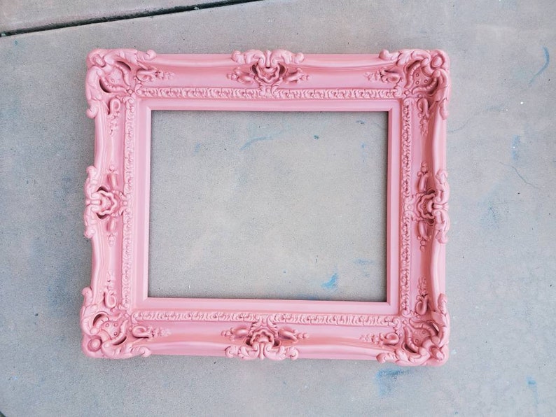 Baby Gifts Baroque Frame for Artwork Canvas Kids Room Gift Children/'s Decorations 20x24 Pink Picture Frame Ornate Wall Mirror