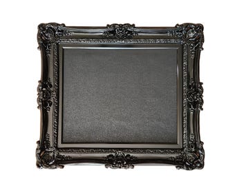 20x24 Black Ornate Baroque Picture Frame, Handmade