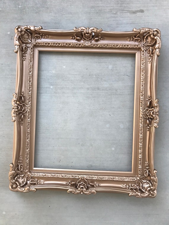 16x20 Rose Gold Chic Frames, Baroque Frame for Canvas, Frame for Painting,  Large Picture Frame, Ornate Frame, Wedding Frame 