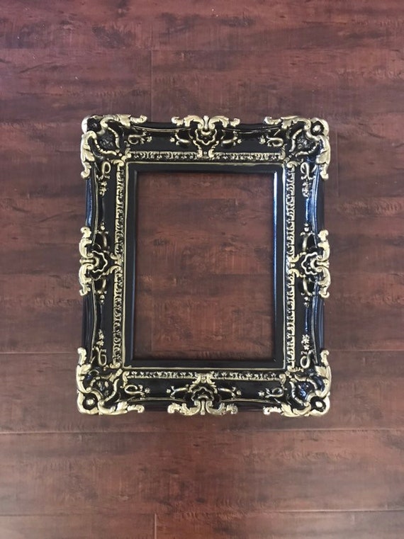 16x20 Large Picture Frame Black Baroque Shabby Chic Frames Ornate Wall Mirror Wedding Gift For Canvas