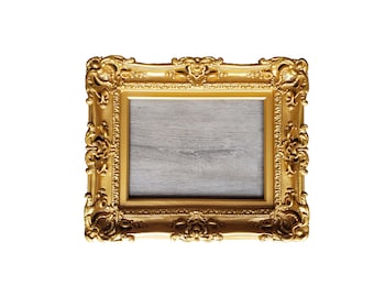 16x20 Handmade Baroque Picture Frame, Antique Green with Gold