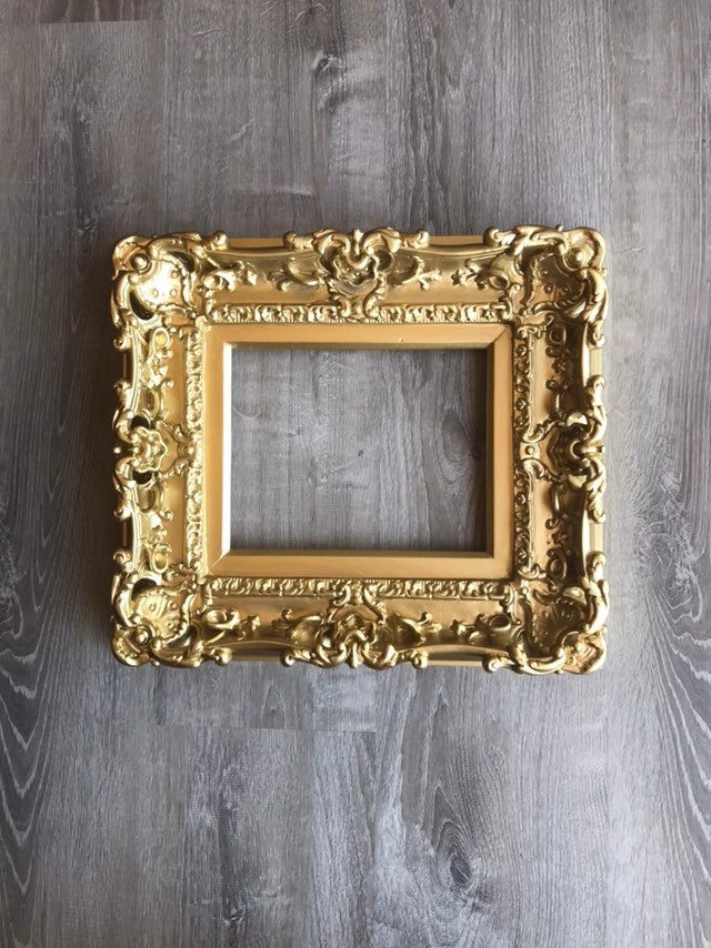 8.5x11 Gold Baroque Picture Frame: Ornate Victorian Art Wall Decor