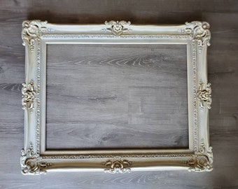 16x20 Vintage Picture Frame, Distressed Shabby Chic Photo Frame, Baroque Style, Canvas, Painting, Artwork, Ornate Wedding Frame Ideas, Home