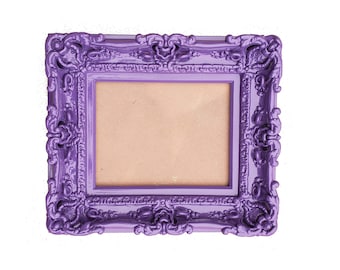 Handmade Purple Baroque Picture Frame: 8.5x11 Art Wall Decor