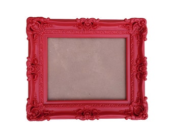 20x24 Red Picture Frame, Baroque Ornate Chic Frame, Canvas, Art Paint, Colorful Home Accents, Kids Décor, Classic Frame, Original frame