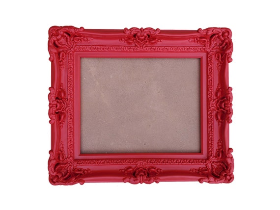 20x24 Red Picture Frame, Baroque Ornate Chic Frame for Canvas, Art Paint,  Kitchen Chalkboard, Dry Erase, Colorful Home Accents, Kids Décor 