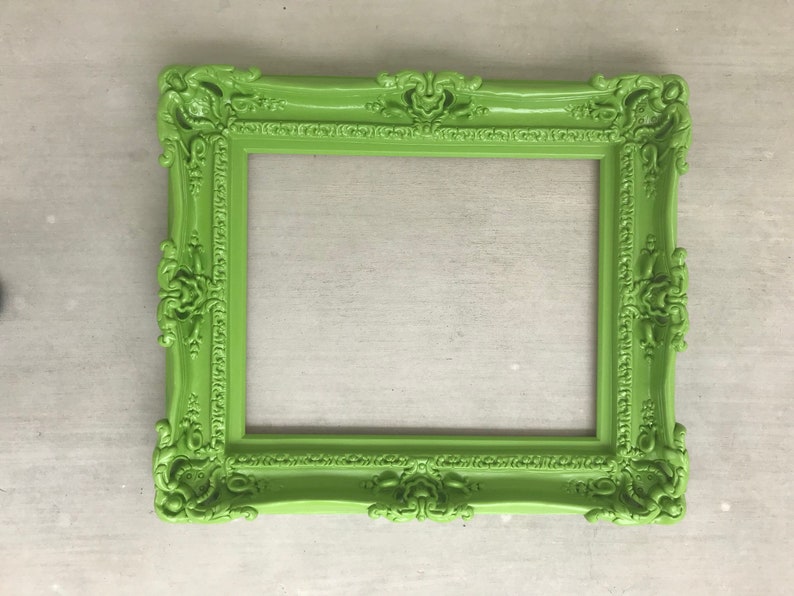 Baroque Mirror Chic Frame for Canvas or Art Paint Original Frames 20x24 Large Green Frame Pictures Frames