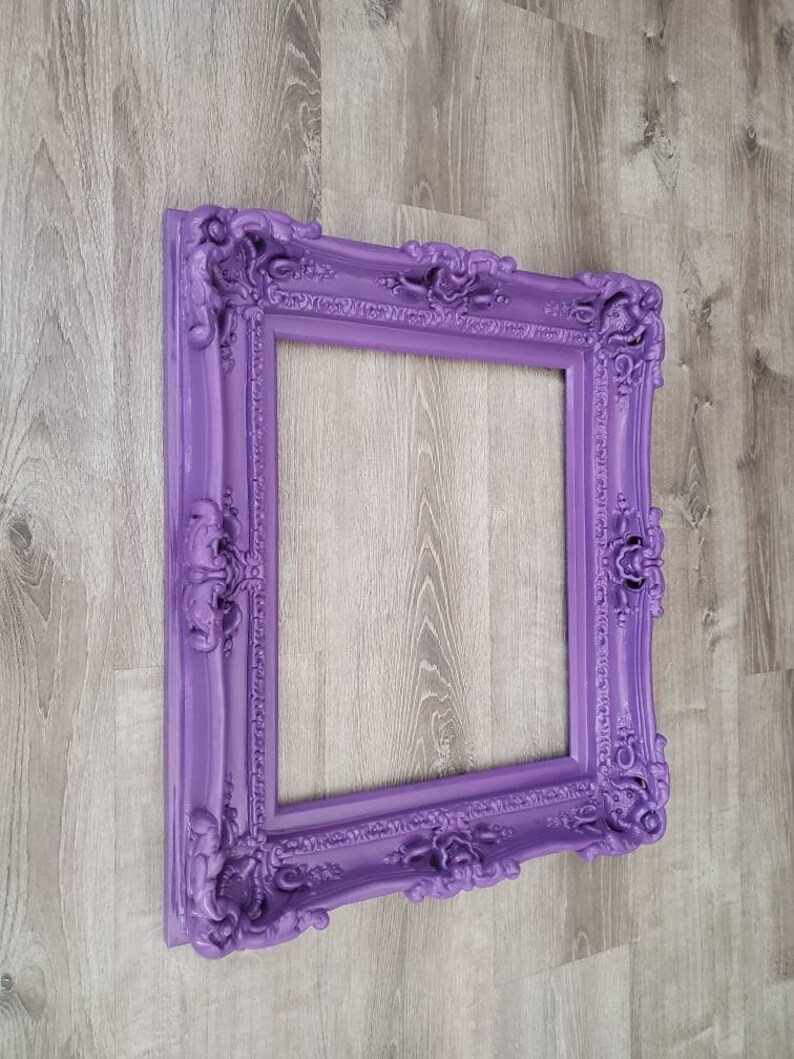 Puple Frame 16x20 Hot Purple Picture Frame Baroque Ornate Style Handmade Home Decor ...