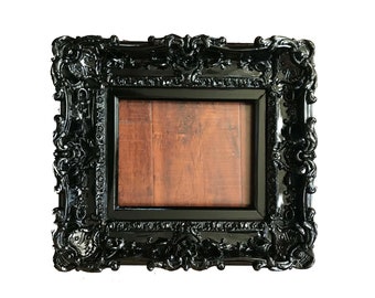 8.5x11 Black Baroque Picture Frame: Ornate Wall Art
