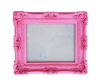 16x20 Hot Pink Ornate Picture Frame, Wall Baroque Ornate Frame for Art, Canvas, Girls Artwork Design, Colorful Artistic Ideas, Painting Art