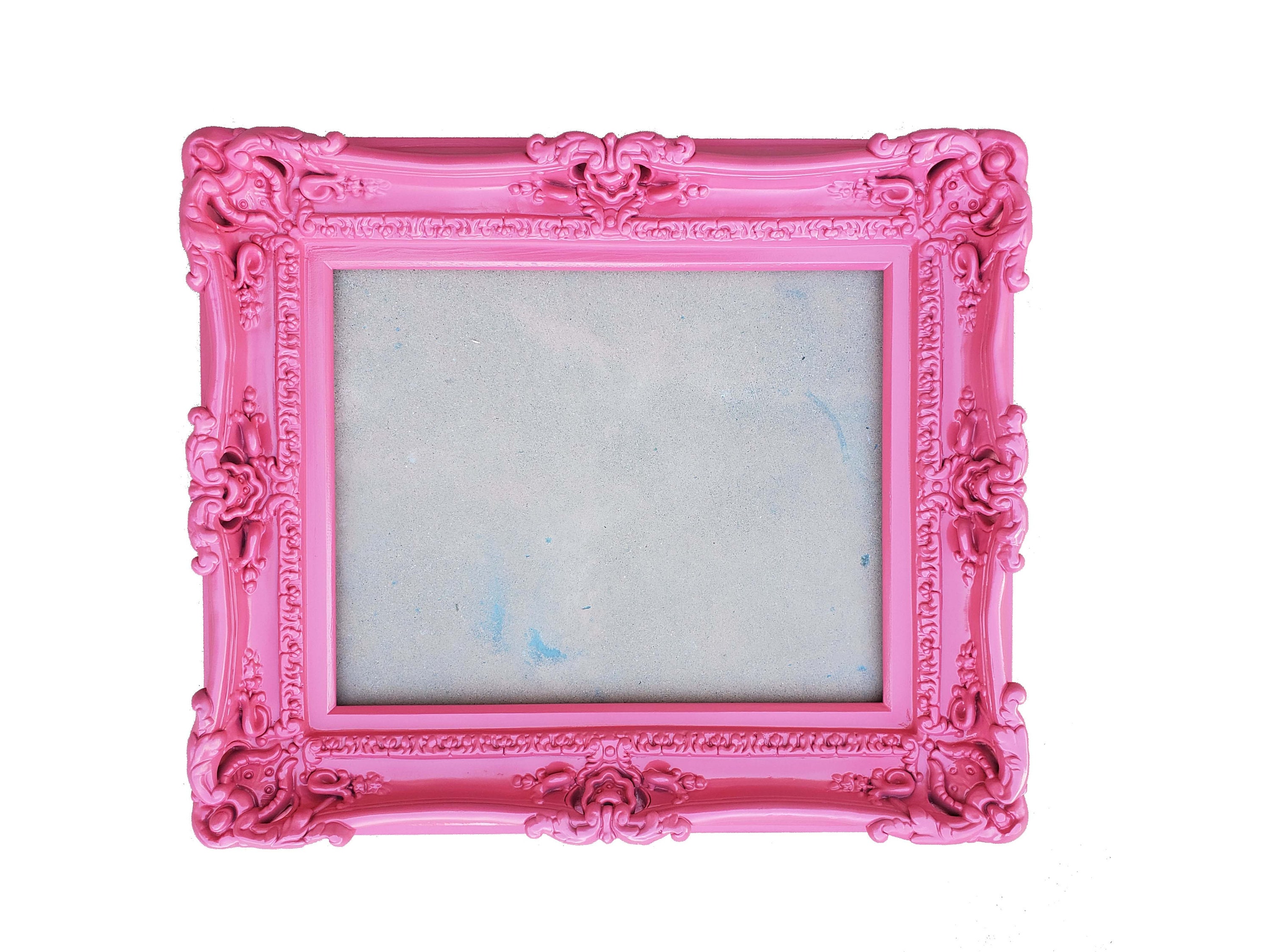 16x20 Hot Pink Ornate Picture Frame Wall Baroque Ornate Frame Girls Artwork Design Colorful Artistic Ideas Fancy Frame Original Frame Etsy
