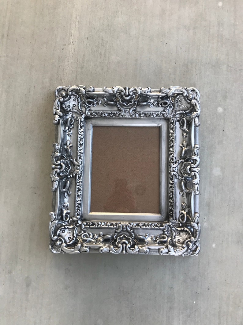 8x10 Antique Silver Frame Style Baroque Picture Art Frames Wall Cottage Chic Small