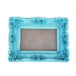11x14 Teal Crackled Baroque Picture Frame: Ornate Wall Decor