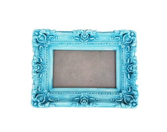 11x14 Teal Crackled Baroque Picture Frame: Ornate Wall Decor