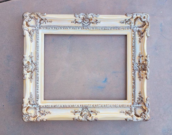 8x10 Brown Photo Frame, Baroque Style, Ornate Picture Frame, Art