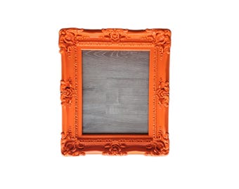 20x24 Orange Picture Frame: Handmade Baroque Ornate Wall Decor
