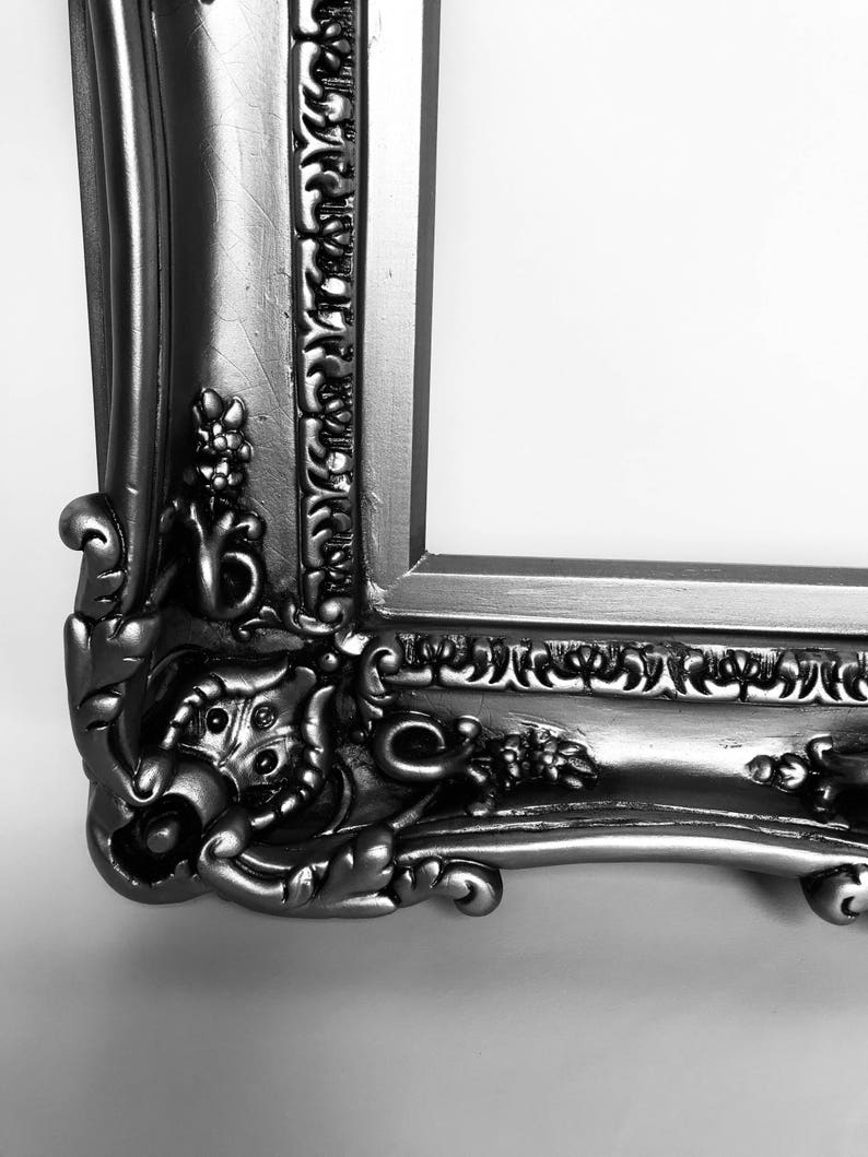16x20 Silver Steel Frames Baroque Frame Frame for Canvas Etsy