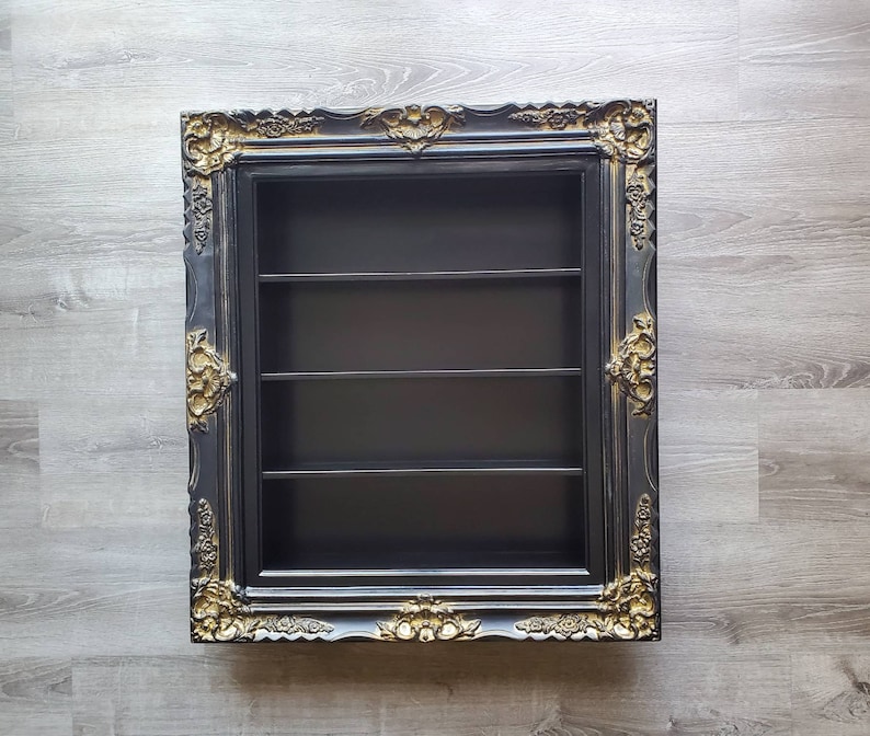 Ornate Display Rack Ornate Black Wall Frame Display Shelf: Essential Oil, Spice Rack (20x24 ...